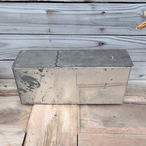 Hoosier Style Cupboard Tin Drawer Box With Hinged Lid, Kitchen Cabinet Metal Drawer Insert