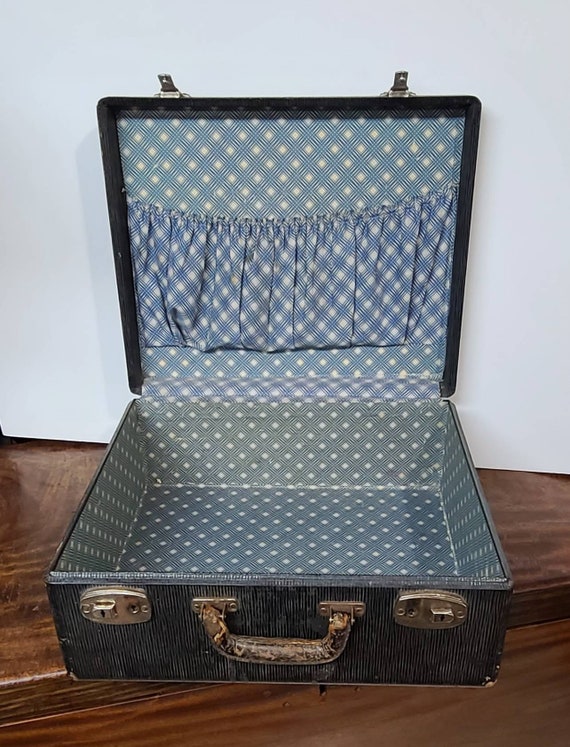 Vintage Leather Suitcase, Travel Trunk, Cowhide W… - image 3