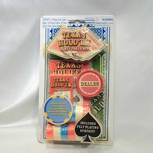 Vintage Texas Hold'Em Party Poker Set neu nie geöffnet