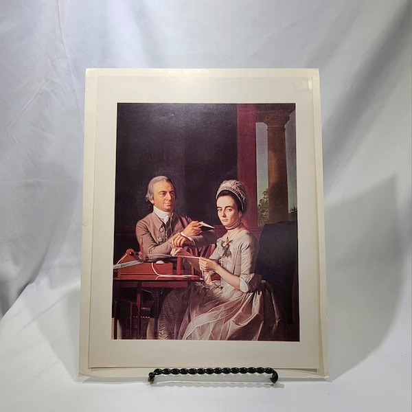 Vintage "McCall's Reproduction" 1940s Print of The Portrait of Mr. and Mrs. Thomas Miflin by John Singleton Copley