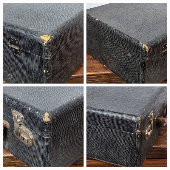 Vintage Leather Suitcase, Travel Trunk, Cowhide W… - image 4