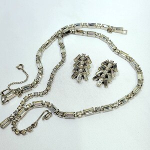 3 Stück Set Vintage Art Deco Strass Schmuck