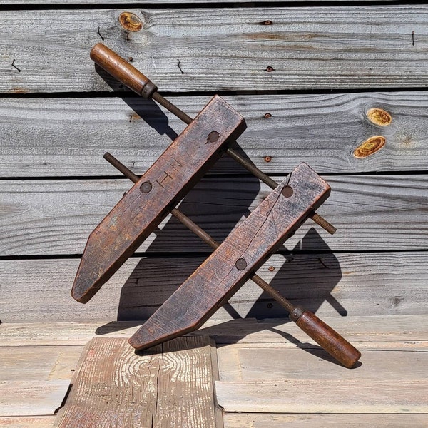 Antique Wood Clamp Etsy