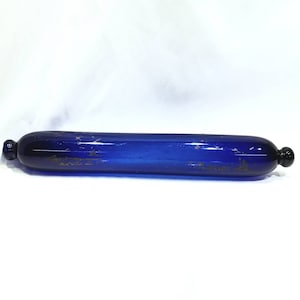 Antique Cobalt Blue Glass Rolling Pin