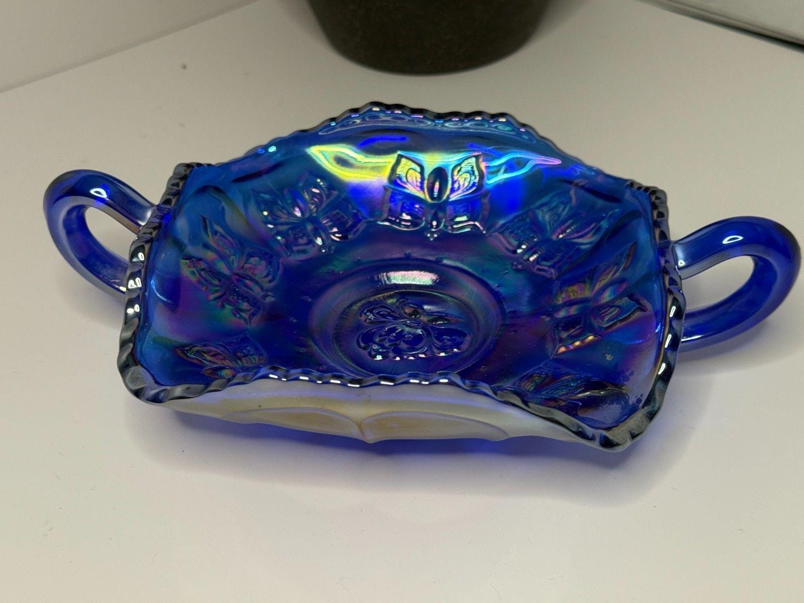 フェントン　カーニバルガラスのボンボンボウル　Butterfly アンティーク 楽天市場】【アンティーク】フェントン カーニバルガラスの