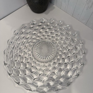 Fostoria American Glass #2056 Vintage Clear 14 1/2&quot; Torte Platter