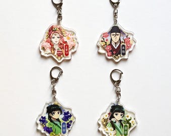 Llavero acrílico de The Apothecary Diaries, llavero de doble cara, Maomao, Jinshi, regalos de anime, llaveros de anime
