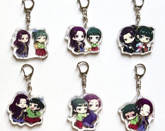 Llavero acrílico de The Apothecary Diaries, llavero de doble cara, Maomao, Jinshi, regalo de anime, llaveros de anime