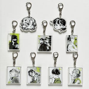 The Guy She Was Interested In Wasn&#39;t A Guy At All Acrylic Keychain, Double-sided Keychain, Aya Osawa, Mitsuki Koga, Megumu Narita,Anime Gift