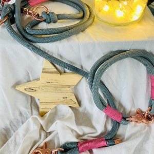 rope collar/leash set handmade