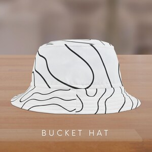 Stylish AOP Bucket Hat, Trendy Sun Hat, Outdoor Accessory, Summer Fashion, Beachwear, Festival Gear, Graphic Logo Hat