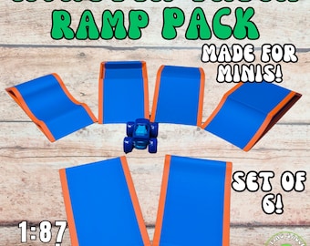 3D Printed Mini Monster Truck Stunt Ramps - Set of 6