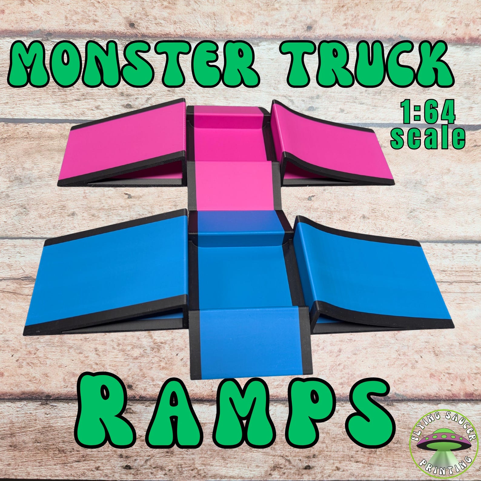 Monster Truck Ramps, 3D Printed Custom Made Ramps, Set of 3, Made for ...