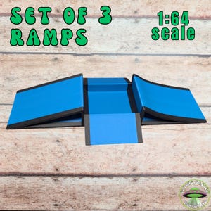 Monster Truck Ramps, 3D Printed custom made ramps, set of 3, Made for small Car or Truck toy, Monster Jam, gravedigger, stunt ramp. image 5