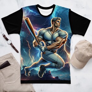 HOMERUN HITTER polyester baseball-T-shirt met volledige print