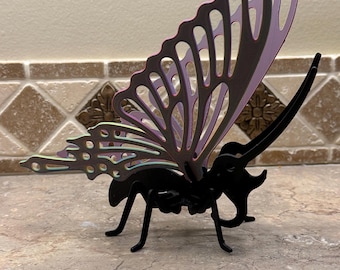 Build-Your-Own Butterfly Kit Card - 3D Printed DIY Assembly Puzzle (two color)