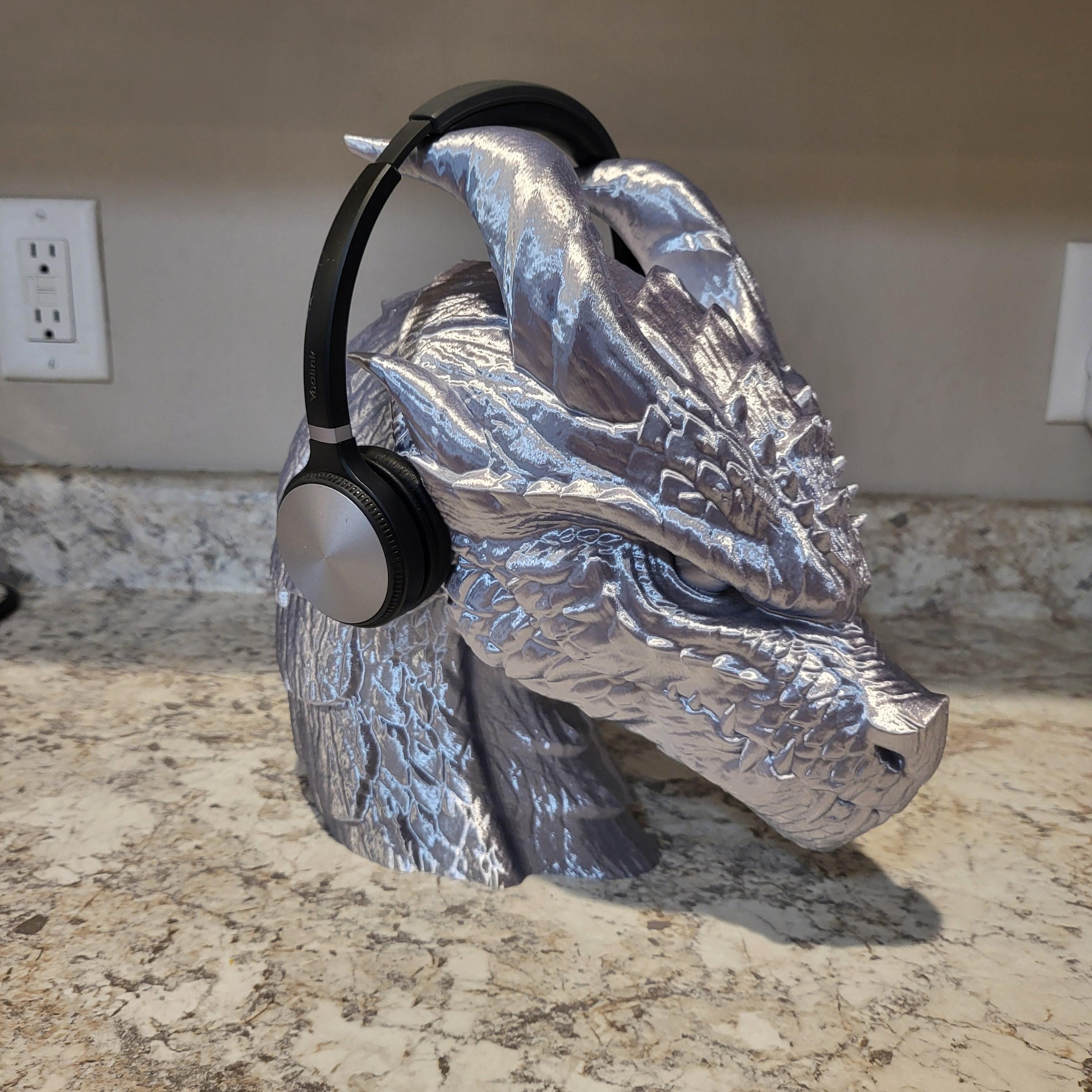 Dragon Head Headphone Stand - Desktop Gaming Headset Holder - Wall ...