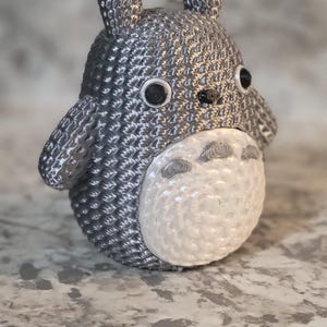 Totoro Knitted Desk Figure Toy | Cute Home Decor | Handmade Plushie | Gift for Studio Ghibli Fans & Collectors