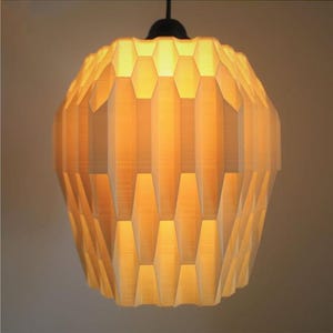 Honeycomb Lamp Shade Design, E27 Lampholder, Hexagonal Pattern Shade, Inspired by Greek Bees, Unique Gradient Light Fixture