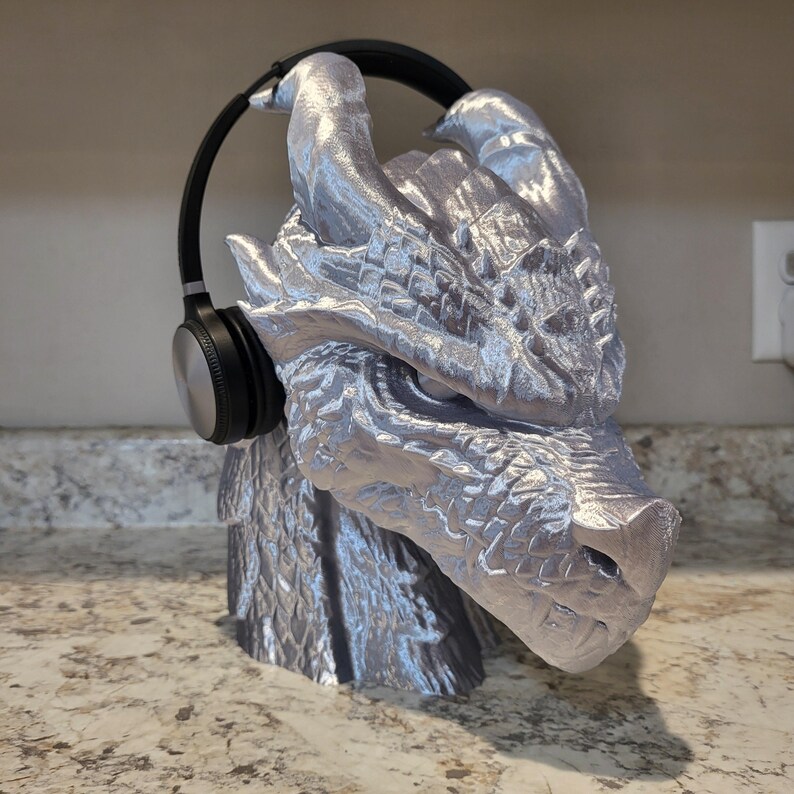 Dragon Head Headphone Stand - Desktop Gaming Headset Holder - Wall ...