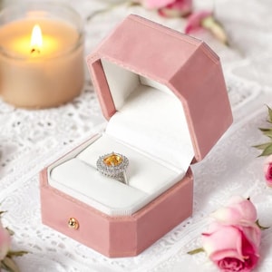 Luxury Velvet Ring Box | Ring Box For Proposal  | Ring Box for Engagement | Ring Box for Wedding Ceremony | Custom Ring Bearer |