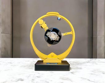 Unique Design Watch Winder Planet Design Metal Spring Style Watch Winder Luxury Watch Storage Box Holder Hand made Watch Winder Gold Color