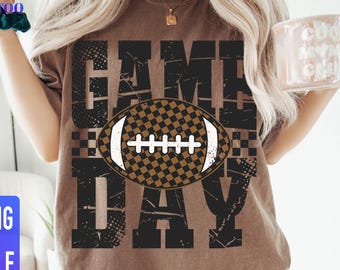Grunge Game Day Football PNG, Touchdown Sublimation (Digital Download)