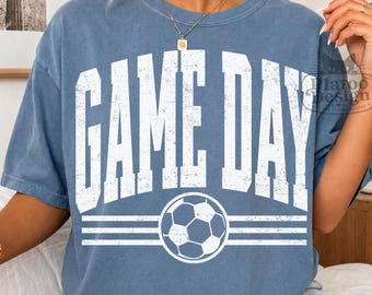 Game Day Soccer PNG SVG, Retro Soccer Season png, Trendy Soccer team, Distressed Soccer Mom Shirt Design (Digital Download)