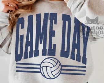 Retro Volleyball Game Day PNG SVG, Volleyball Season png, Trendy Volleyball team, Distressed Volleyball Mom Shirt Design (Digital Download)