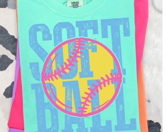 Retro Softball PNG, Trendy Softball Shirt Design, Softball Mama, Softball Sublimation (Digital Download)