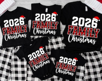Natale in famiglia 2026 SVG PNG, design natalizio a maglia, stampa a sublimazione a quadri natalizia, magliette natalizie coordinate per la famiglia (download digitale)