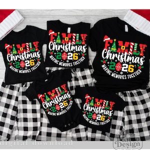 Familienweihnachten 2026 SVG PNG, Design für die Weihnachtscrew, Gemeinsam Erinnerungen schaffen, Passende Familienweihnachts-Shirts (Digitaler Download) Bild 1
