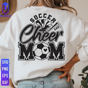 Soccer and Cheer Mom Svg, Soccer Mom Svg, Football Mama Svg, Cheer Mom Svg, Cheerleader Mom Svg, Soccer Season Svg, Soccer Mom Shirt