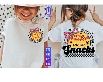 Softball Sister Snacks SVG, Shirt Design (Digital Download)
