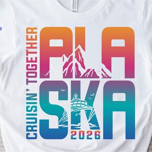 Crucero por Alaska 2026 SVG, Diseño para vacaciones familiares (Descarga digital) imagen 3
