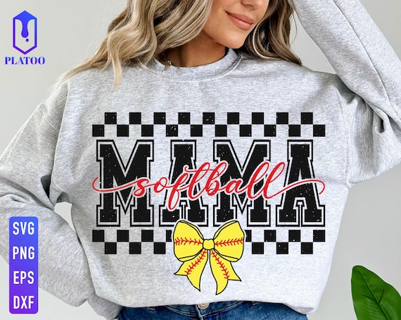 Softball Mama SVG, Sports Mom Design (Digital Download)