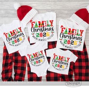 Familienweihnachten 2026 SVG PNG, Design für die Weihnachtscrew, Gemeinsam Erinnerungen schaffen, Passende Familienweihnachts-Shirts (Digitaler Download) Bild 2