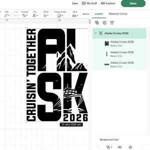 Crucero por Alaska 2026 SVG, Diseño para vacaciones familiares (Descarga digital) imagen 5
