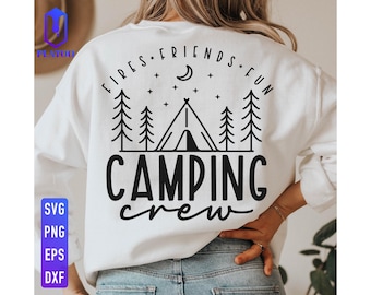 Camping Crew SVG, Adventure Clipart (Digital Download)