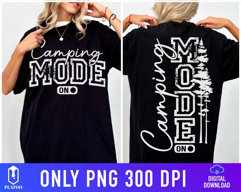Camping Mode PNG, Adventure, Camp Life Shirt Design (Digital Download) image 7