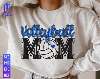 Mamá del voleibol SVG, diseño de camiseta para el día del partido (descarga digital)