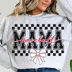 Mamá de béisbol SVG, Mamá deportista PNG, Diseño de camiseta de béisbol (Descarga digital)