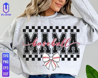 Baseball Mama SVG, Sports Mom PNG, Baseball Shirt Design (Digital Download)