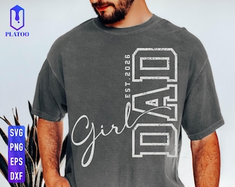 Girl Dad SVG, Girl Pregnancy Announcement, Father's Day Design (Digital Download)