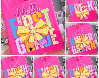 Preppy Bow Back to School PNG Bundle, Coquette Sublimation Design (Digital Download)