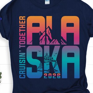 Crucero por Alaska 2026 SVG, Diseño para vacaciones familiares (Descarga digital) imagen 2