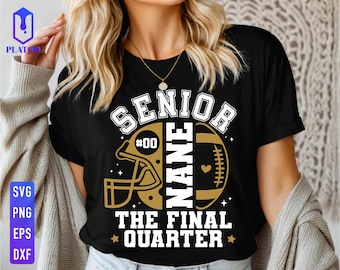 Senior Football Mom SVG PNG, Class of 2027 Design (Digital Files)