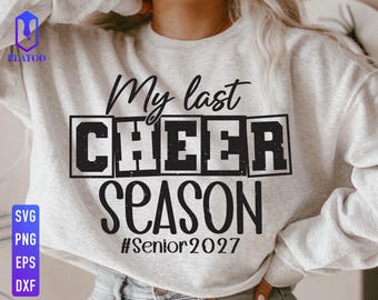 My Last Cheer 2027 SVG, Senior Cheer 2027 , Cheerleading Svg (Digital Download)