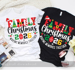 Familienweihnachten 2026 SVG PNG, Design für die Weihnachtscrew, Gemeinsam Erinnerungen schaffen, Passende Familienweihnachts-Shirts (Digitaler Download) Bild 3