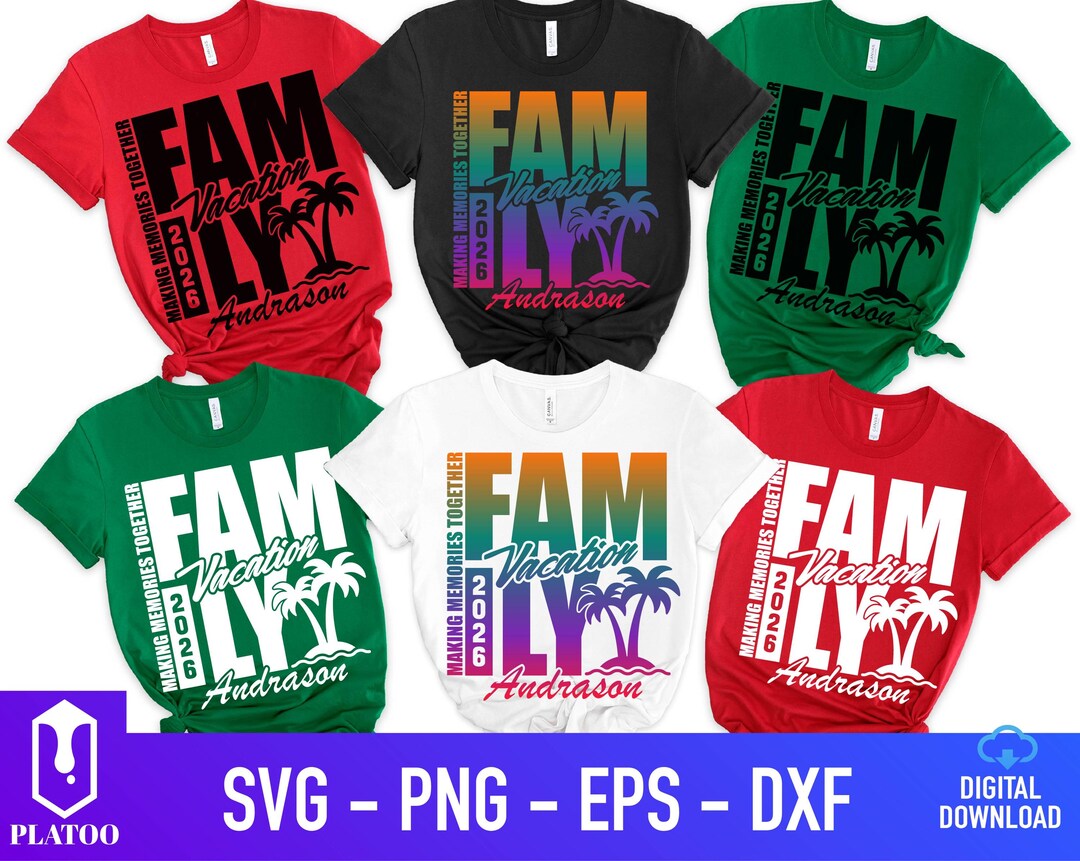 Family Vacation 2026 SVG PNG, Family Trip Shirt Design (digital ...